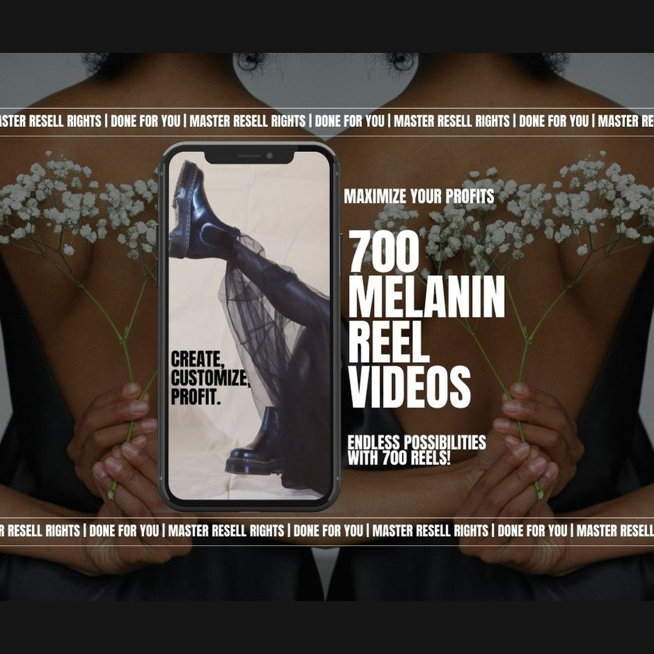 700 Melanin Faceless Reels Plus FREE Gifts | MRR/PLR