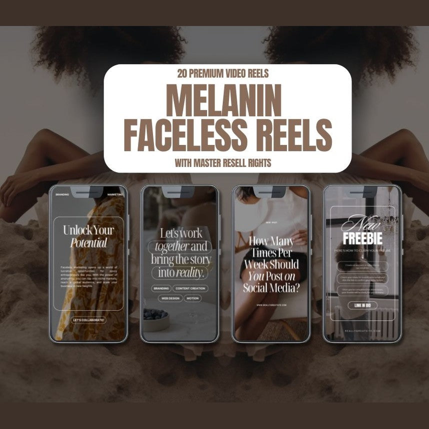 20 Melanin Reels Plus FREE Gifts | MRR/PLR