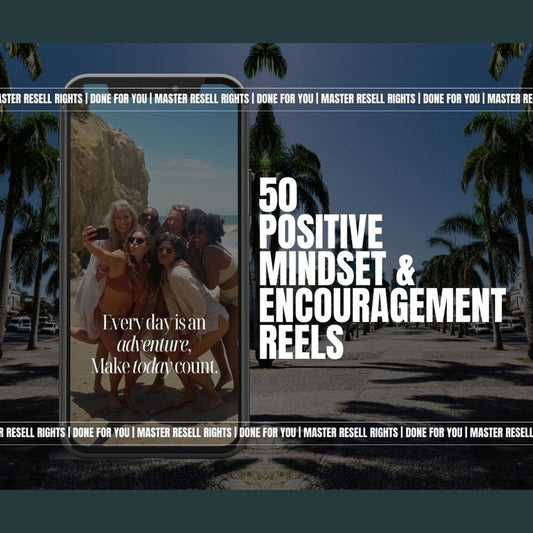 50 Mindset Encouragement Reels With Content | PLR/MRR