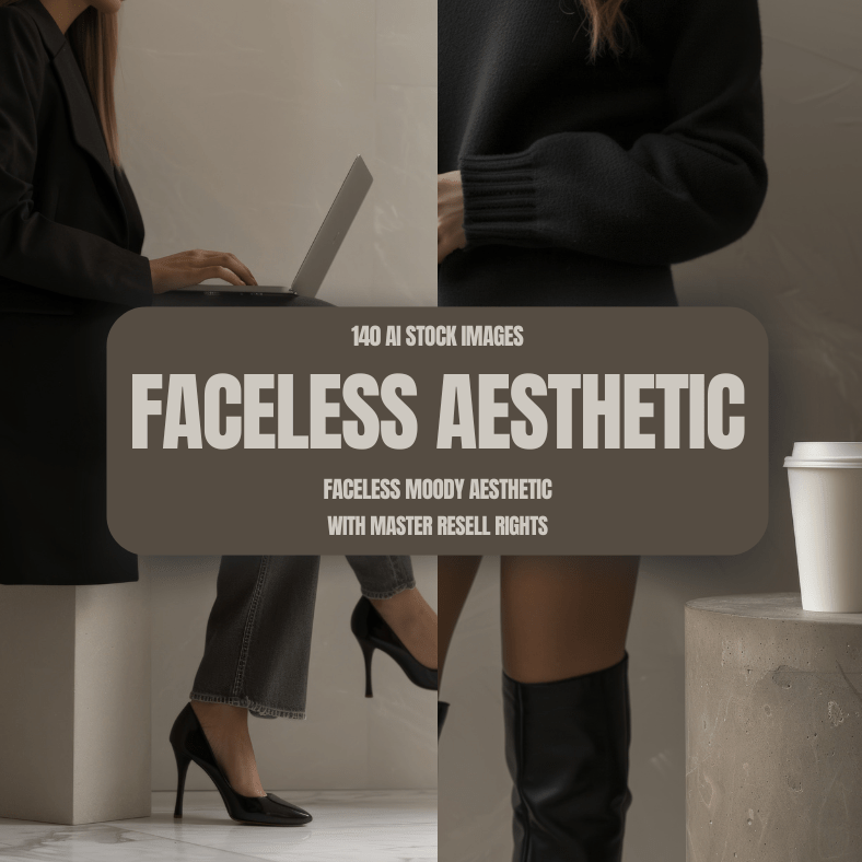 140 Faceless Aesthetic Images | PLR/MRR
