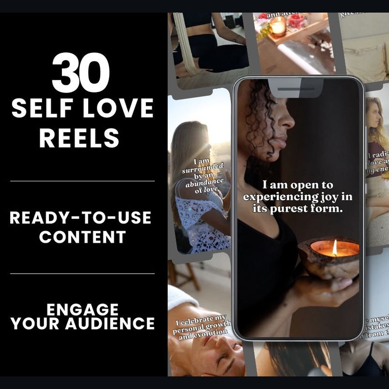 30 Self Love Reels With Content | PLR/MRR