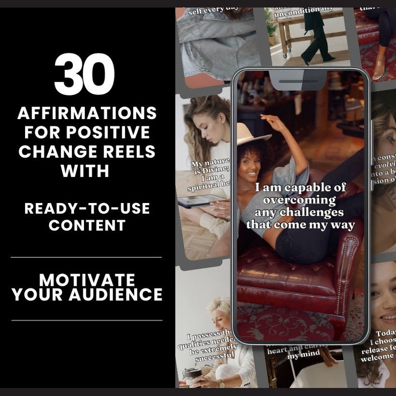 30 Affirmation Reels With Content | PLR/MRR