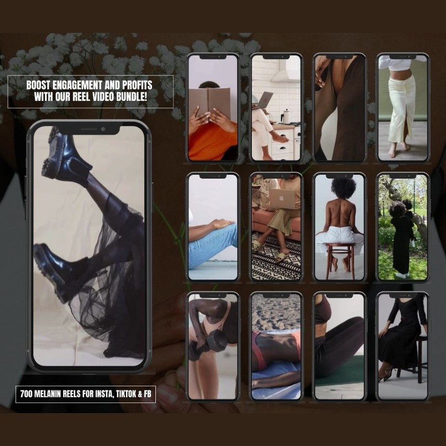 700 Melanin Faceless Reels Plus FREE Gifts | MRR/PLR