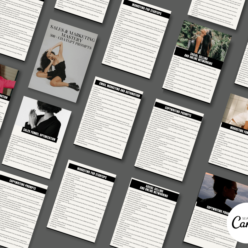 The Sales & Marketing Mastery | 500+ Plus ChatGPT Prompts & Photos