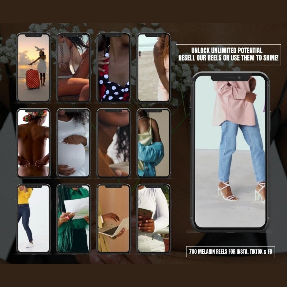 700 Melanin Faceless Reels Plus FREE Gifts | MRR/PLR
