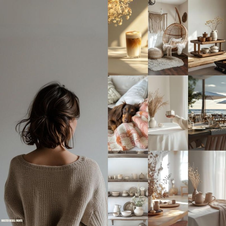 200+ Vanilla Boho Stock Image Collection— | PLR/MRR