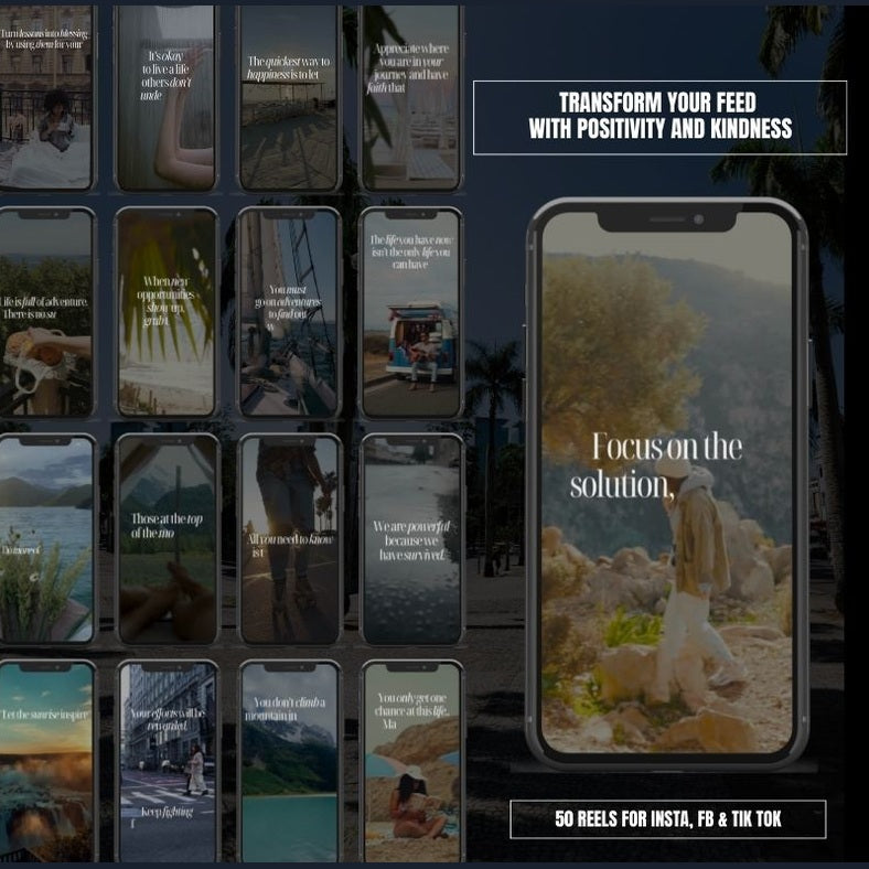 50 Mindset Encouragement Reels With Content | PLR/MRR