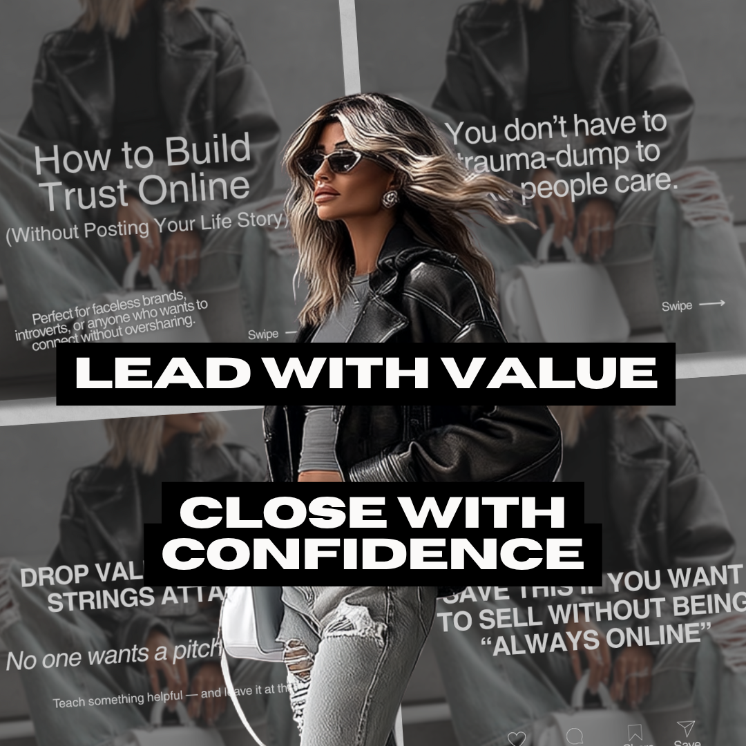 Conversion Queen Carousel Pack (94 Images + Bonuses) – Canva Carousel Templates, Matching Mockups & Resell Rights